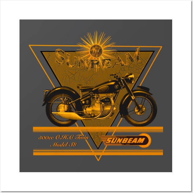 The Gorgeous Sunbeam Model S8 500cc Motorcycle Wall Art by MotorManiac